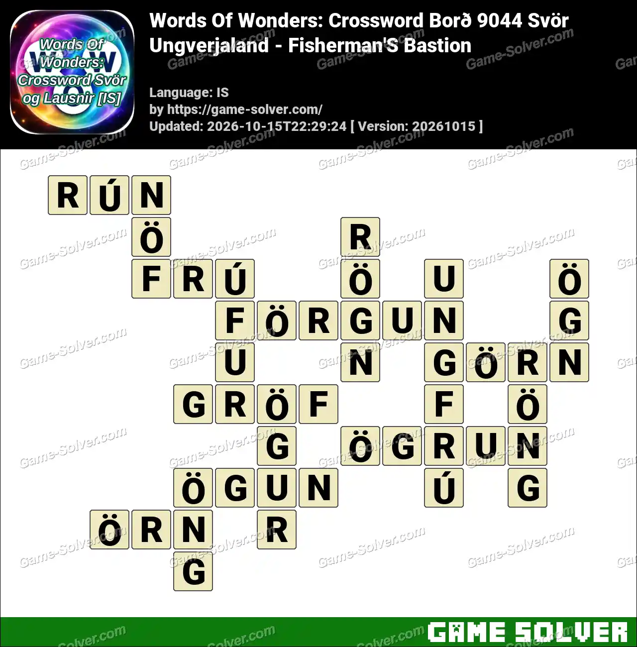 Words Of Wonders: Crossword Borð 9044 Svör – Ungverjaland – Fisherman’S Bastion